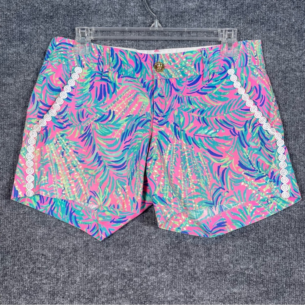 Lilly Pulitzer Womens 2 5" Callahan Shorts Pink Sunset Coco Breeze Vaca Beach‎